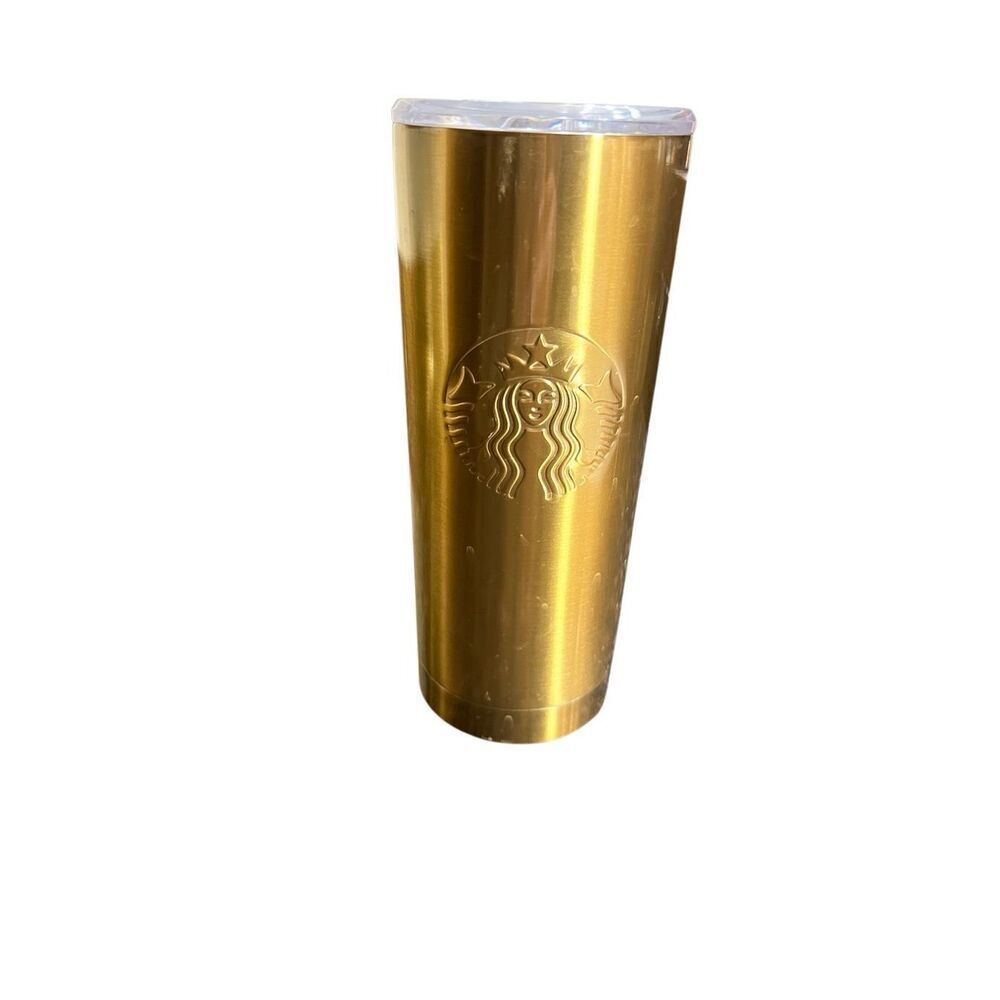 Starbucks 2022 Gold Stainless Steel 20oz Travel Mug Tumbler